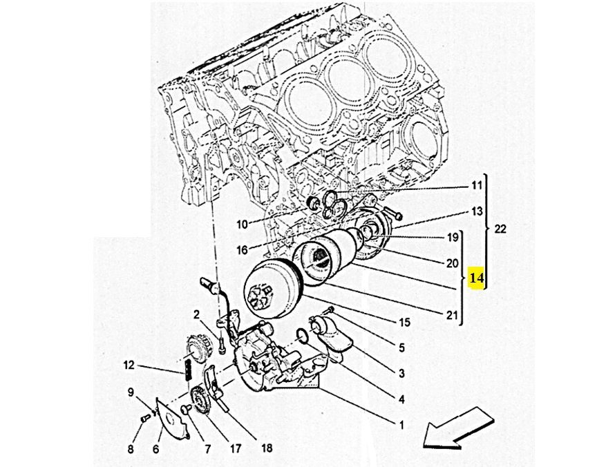 IMS GENUINE MASERATI NEW OIL FILTER 673002882 MASERATI GHIBLI M156