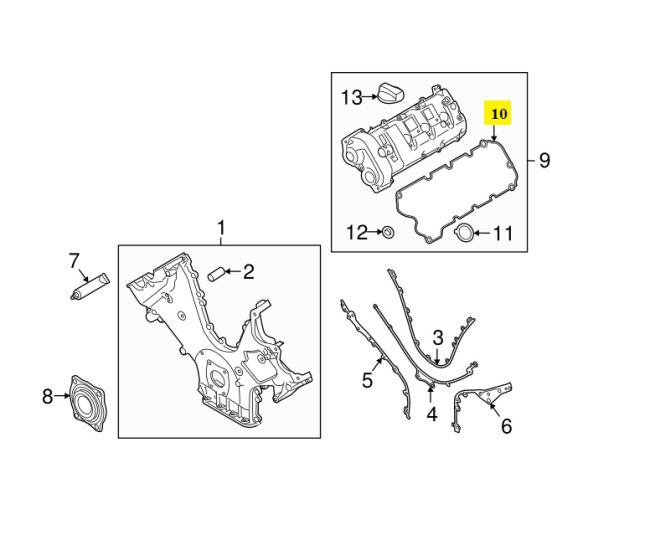 IMS GENUINE PORSCHE NEW VALVE COVER GASKET CYLINDER 58 94810593601