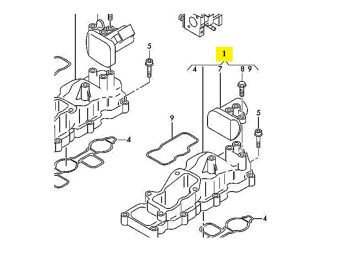 IMS GENUINE AUDI NEW LEFT INTAKE MANIFOLD 059129711CK - AUDI A4 B8/ A5 CONVERTIBLE, SPORTBACK/ A6 C6/ A8 D3/ Q5 B8/ Q7 4L V6 TDI 3.0L 2002-PRESENT