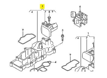 IMS GENUINE AUDI NEW RIGHT INTAKE MANIFOLD 059129712BQ - AUDI A4 B7/ A6 C6/ A8 D3/ Q7 4L V6 TDI 3.0L 2002-2015
