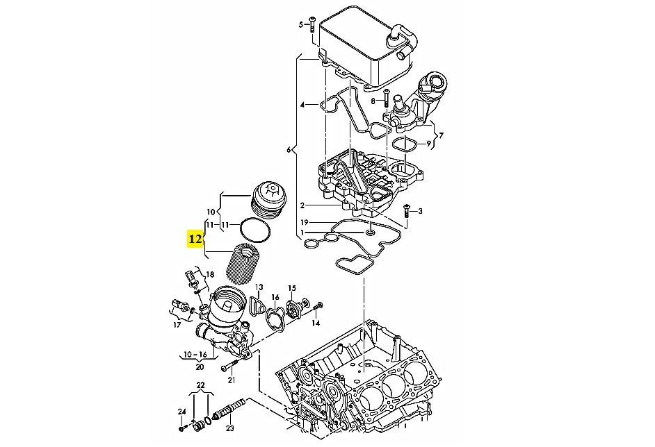 IMS GENUINE AUDI NEW OIL FILTER 059198405B - AUDI A6, A7 3.0L TDI V6 2010-2018