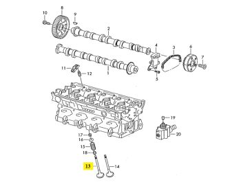 IMS GENUINE AUDI NEW INTAKE VALVE 06D109601M - AUDI A4/ A5/ Q5/ RS7/ S8/ TT 2.0L 2006-PRESENT