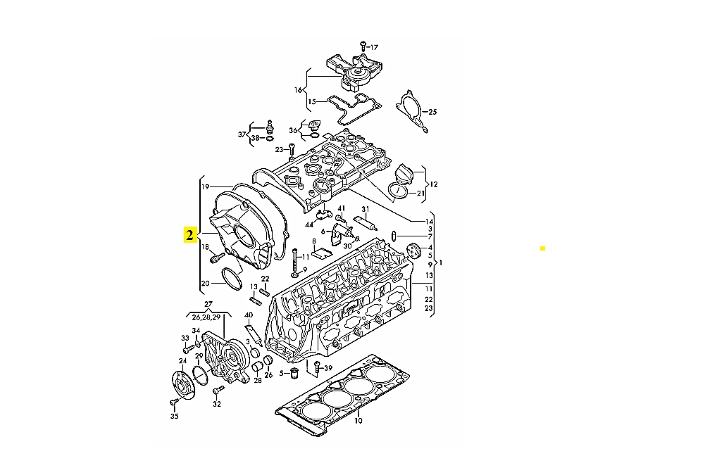 IMS GENUINE AUDI NEW TIMING COVER 06H103483C - AUDI A4 2.0L 2008-2016