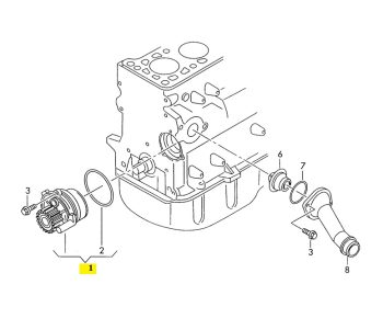 IMS GENUINE AUDI NEW WATER PUMP WITH SEAL 06B121011Q - AUDI A4/ A6 1997-2009