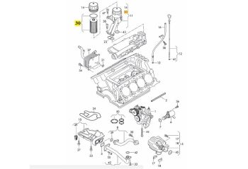 IMS GENUINE AUDI NEW OIL FILTER 079198405E - AUDI A4, A5, A6, A8, Q7, R8 4.2/5.0/5.2L V8 2000-PRESENT