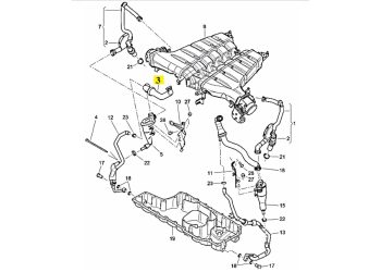 IMS GENUINE BENTLEY NEW BREATHER LINE 07C103641M - BENTLEY CONTINENTAL FLYING SPUR/ CONTINENTAL GT/ CONTINENTAL GTC/ CONTINENTAL SUPERSPORTS 2003-PRESENT