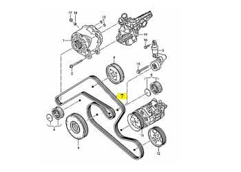 IMS GENUINE BENTLEY NEW DOUBLE POLY V-BELT 07C145933T - BENTLEY CONTINENTAL FLYING SPUR/ CONTINENTAL GT/ CONTINENTAL GTC/ CONTINENTAL SUPERSPORTS 2003-PRESENT
