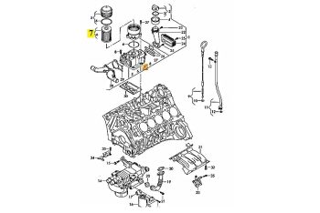 IMS GENUINE VOLKSWAGEN NEW OIL FILTER 07Z115562 - VOLKSWAGEN TOUAREG I 5.0L TDI V10 2002-2010