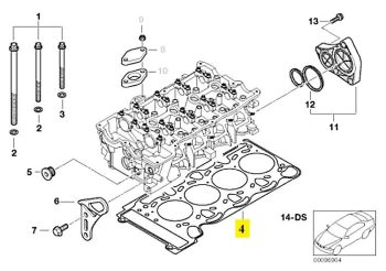 IMS GENUINE BMW NEW CYLINDER HEAD GASKET 11127563412 - BMW 1 SERIES E88/ 3 SERIES E91/ 5 SERIES E61 LCI/ X1 E84/ X3 E83/ Z4 E85 2001-2018