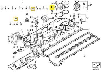 IMS GENUINE BMW NEW BREATHER 11127799225 - BMW 3 SERIES E46/ 5 SERIES E60/ 7 SERIES E65/ X3 E83/ X5 E53 1997-2010