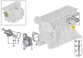 IMS GENUINE BMW NEW COOLANT FLAME 11127806196 - BMW 1 SERIES E87/ 3 SERIES E92 LCI/ 5 SERIES E61 LCI/ 6 SERIES E64 LCI/ 7 SERIES E65/ X3 E83 LCI/ X5 E70 LCI/ X6 E71 2000-2014