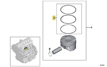 IMS GENUINE BMW NEW PISTON RING 11257562457 - BMW 1 SERIES E88/ 3 SERIES E93/ 5 SERIES E60 LCI/ X1 E84/ X3 E83 LCI/ Z4 E85 2001-2018