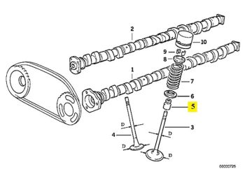 SAP ELRING NEW VALVE SEAL 11349064457 - BMW 3 SERIES E46/ 5 SERIES E60/ 7 SERIES E66/ X3 E83/ X5 E53/ Z4 E85 1997-2010
