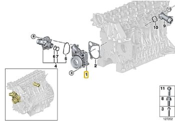 IMS GENUINE BMW NEW COOLANT PUMP 11517805810 - BMW 1 SERIES E87/ 3 SERIES E93/ 5 SERIES E61 LCI/ X3 E83 LCI/ X5 E70/ X6 E71 2001-2014