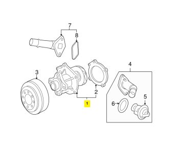 IMS GENUINE GM HUMMER WATER PUMP 12620226 -HUMMER 3.5L 3.7L 2006-2010