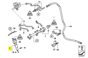IMS GENUINE BMW NEW FUEL INJECTOR 13537589048 - BMW 1 SERIES E88/ 3 SERIES E93 LCI/ 5 SERIES F10/ 6 SERIES E63 LCI, E64 LCI 2002-2017