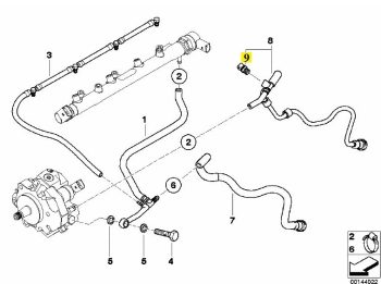 IMS GENUINE BMW NEW FUEL TEMPERATURE SENSOR 13537789304 - BMW 1 SERIES E87/ 3 SERIES E93/ 6 SERIES E64 LCI/ 7 SERIES E65/ X3 E83 LCI/ X5 E53 2000-2013
