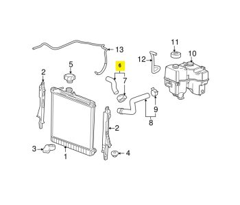 IMS GENUINE GM HUMMER UPPER HOSE 15263235- HUMMER H3 3.7L 2006-2010