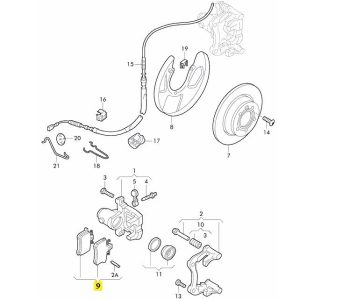IMS GENUINE AUDI NEW REAR BRAKE PAD 1J0698451P - AUDI TT MK1 1998-2006