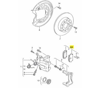 IMS GENUINE AUDI NEW REAR BRAKE PAD 1K0698451K - AUDI TTS MK2 2006-2014