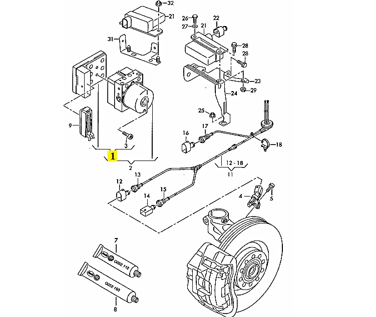 IMS GENUINE AUDI NEW ABS/ ESP CONTROL UNIT 1K0907375AP - AUDI A3 2003-2012