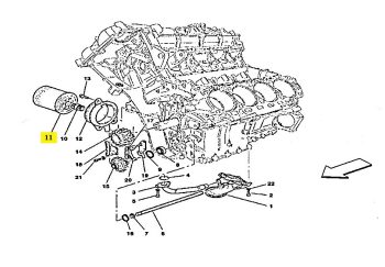IMS GENUINE FERRARI NEW OIL FILTER 234742 - FERRARI CALIFORNIA/ 430 F430, SCUDERIA, SPIDER 4.3L V8 2005-2014