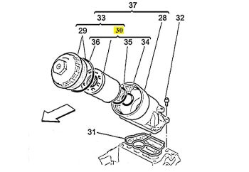 IMS GENUINE FERRARI NEW OIL FILTER 280901 - MASERATI QUATTROPORTE GTS, FERRARI CALIFORNIA T/ 458 ITALIA, SPECIALE, SPECIALE A, SPIDER 4.5L V8 2009-2015