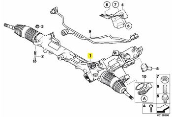 IMS GENUINE BMW NEW STEERING RACK 32106794414 - BMW 5 SERIES E60 LCI, E61 LCI/ 6 SERIES E63 LCI, E64 LCI 2001-2010