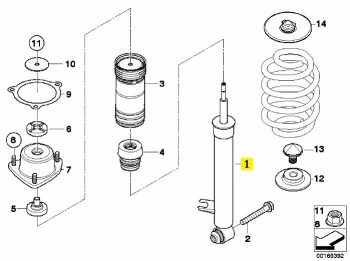 IMS GENUINE BMW NEW REAR RIGHT SHOCK ABSORBER 33526781922 - BMW X5 E70, E70 LCI 2006-2013