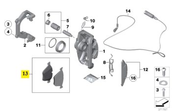 IMS GENUINE ROLLS ROYCE NEW REAR BRAKE PAD 34216881182 - ROLLS ROYCE GHOST RR4/ WRAITH RR5/ DAWN RR6 2009-PRESENT