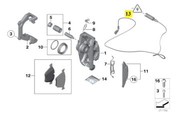 IMS GENUINE BMW NEW REAR BRAKE SENSOR 34356791960 - BMW 7 SERIES F01, F02, F03, F03 LCI, F04 HYBRID 2007-2015