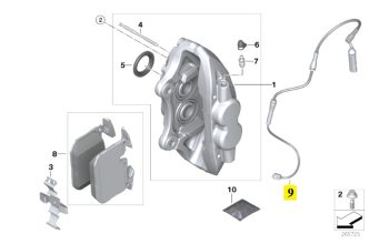 IMS GENUINE ROLLS ROYCE NEW FRONT BRAKE SENSOR 34356854098 - ROLLS ROYCE GHOST RR4/ WRAITH RR5/ DAWN RR6 2009-PRESENT