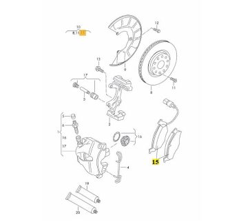 IMS GENUINE NEW FRONT BRAKE PAD 3C0698151J - VOLKSWAGEN CC, GTI 2008-2017