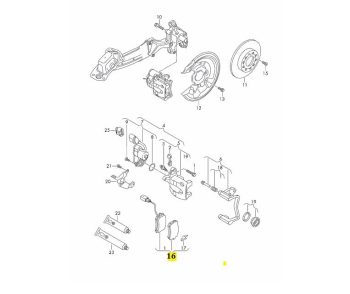 IMS GENUINE VOLKSWAGEN NEW REAR BRAKE PAD 3C0698451F - VOLKSWAGEN PASSAT/ TIGUAN 2005-2017