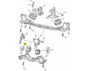 IMS GENUINE BENTLEY NEW GEARBOX MOUNTING 3D0399151AF - BENTLEY CONTINENTAL FLYING SPUR/ CONTINENTAL GT/ CONTINENTAL GTC/ CONTINENTAL SUPERSPORTS 2003-PRESENT