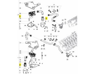 IMS GENUINE BENTLEY NEW FILTER SECONDARY AIR INJECTION 3W0131351 - BENTLEY CONTINENTAL FLYING SPUR/ CONTINENTAL GT/ CONTINENTAL GTC/ CONTINENTAL SUPERSPORTS 2003-PRESENT