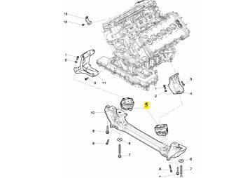 IMS GENUINE BENTLEY NEW RIGHT ENGINE MOUNTING 3W0199381R - BENTLEY CONTINENTAL FLYING SPUR/ CONTINENTAL GT/ CONTINENTAL GTC/ CONTINENTAL SUPERSPORTS 2003-PRESENT