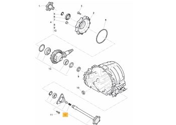 IMS GENUINE BENTLEY NEW FRONT LEFT FLANGE SHAFT 3W0409355 - BENTLEY CONTINENTAL FLYING SPUR/ CONTINENTAL GT/ CONTINENTAL GTC/ CONTINENTAL SUPERSPORTS 2003-PRESENT