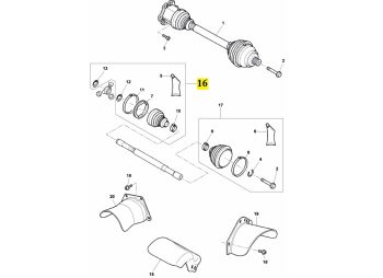 IMS GENUINE BENTLEY NEW INNER DRIVESHAFT COVER  JOINT PROTECTIVE BOOT 3W0498201 - BENTLEY CONTINENTAL FLYING SPUR/ CONTINENTAL GT/ CONTINENTAL GTC 2003-2012