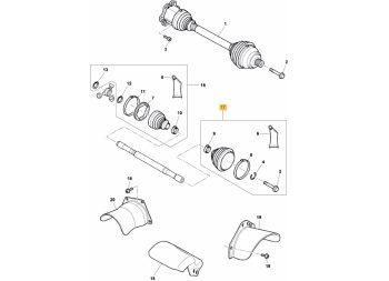 IMS GENUINE BENTLEY NEW OUTER DRIVESHAFT COVERJOINT PROTECTIVE BOOT 3W0498203B - BENTLEY CONTINENTAL FLYING SPUR/ CONTINENTAL GT/ CONTINENTAL GTC/ CONTINENTAL SUPERSPORTS 2003-PRESENT