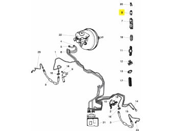 IMS GENUINE BENTLEY NEW RETAINER BRAKE HOSE 3W0611797A - BENTLEY CONTINENTAL FLYING SPUR/ CONTINENTAL GT/ CONTINENTAL GTC/ CONTINENTAL SUPERSPORTS 2003-PRESENT