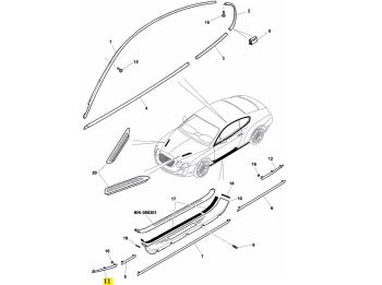 IMS GENUINE BENTLEY NEW TRIM FOR BUMPER 3W0807811B - BENTLEY CONTINENTAL SUPERSPORTS 2009-2011