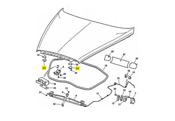 IMS GENUINE BENTLEY NEW BONNET RIGHT STRIKER PLATE 3W0823516 - BENTLEY CONTINENTAL FLYING SPUR/ CONTINENTAL GT/ CONTINENTAL GTC/ CONTINENTAL SUPERSPORTS 2003-2012