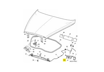 IMS GENUINE BENTLEY NEW BONNET RELEASE LEVER 3W0823533A - BENTLEY CONTINENTAL FLYING SPUR/ CONTINENTAL GT/ CONTINENTAL GTC/ CONTINENTAL SUPERSPORTS 2003-PRESENT