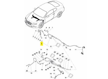IMS GENUINE BENTLEY NEW VACUUM PIPE 3W2612041AP - BENTLEY CONTINENTAL FLYING SPUR/ CONTINENTAL GT/ CONTINENTAL GTC/ CONTINENTAL SUPERSPORTS 2003-PRESENT
