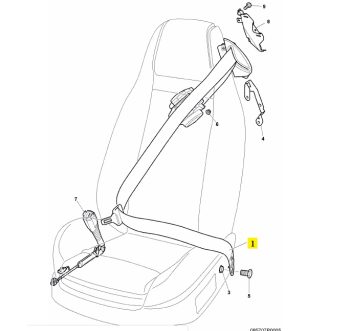 IMS GENUINE BENTLEY NEW THREE POINT AUTOMATIC SAFETY BELT BLACK 3W3857705DHCP - BENTLEY CONTINENTAL GT 2003-2011