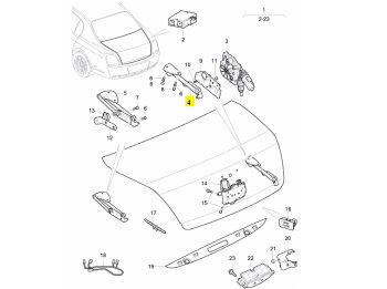 IMS GENUINE BENTLEY NEW REAR RIGHT TAILGATE BONNET HINGE 3W5827302K - BENTLEY CONTINENTAL FLYING SPUR 2005-2012