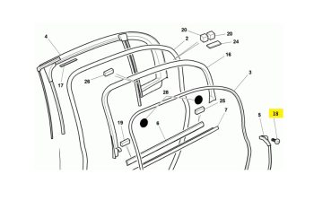 IMS GENUINE BENTLEY NEW DOOR WEATHERSTRIP CLIP 3W5839070 - BENTLEY CONTINENTAL FLYING SPUR 2005-2012