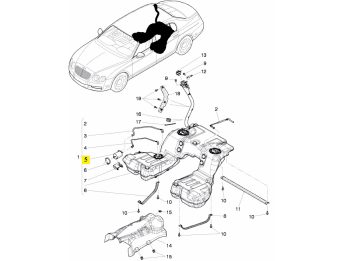 IMS GENUINE BENTLEY NEW FUEL FILTER 3W8201511C - BENTLEY CONTINENTAL FLYING SPUR/ CONTINENTAL GT/ CONTINENTAL GTC/ CONTINENTAL SUPERSPORTS 2005-PRESENT