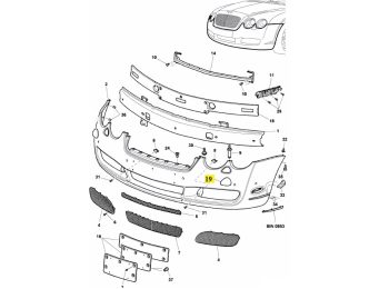 IMS GENUINE BENTLEY NEW LEFT HEADLIGHT WASHER CAP 3W8807937 - BENTLEY CONTINENTAL GT/ CONTINENTAL GTC/ CONTINENTAL SUPERSPORTS 2003-2011